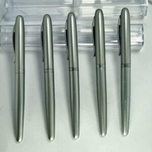 Sleek Matte Silver Ballpoint Pen With Transparent Box 1pc